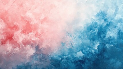 Obraz premium Watercolor background with soft pastel hues blending pink and blue, creating a dreamy and gentle texture