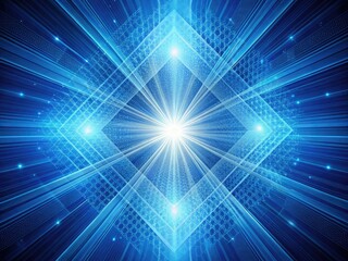 Obraz premium Minimalist Matrix Design in Blue with Rays for Futuristic Aesthetics