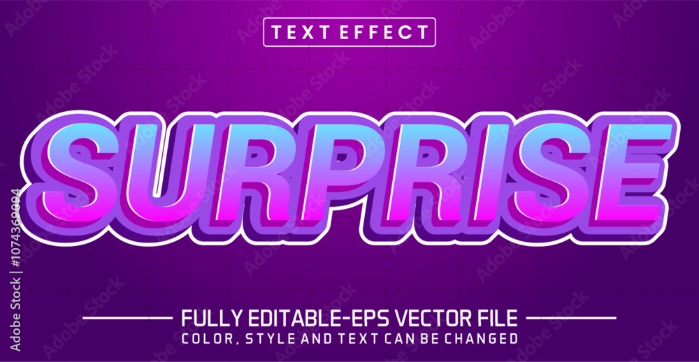 Poster surprise font text effect editable