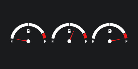 Oil and fuel meter vector illustration