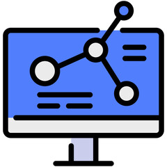 technology filled line icon