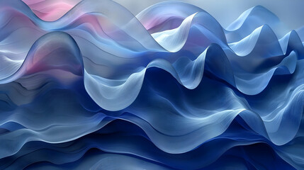 Fototapeta premium Abstract Blue Waves Illustration