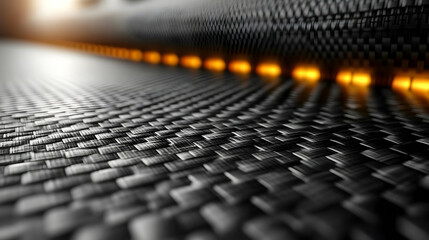 Fototapeta premium Abstract Black and Orange Pattern - 3D Illustration