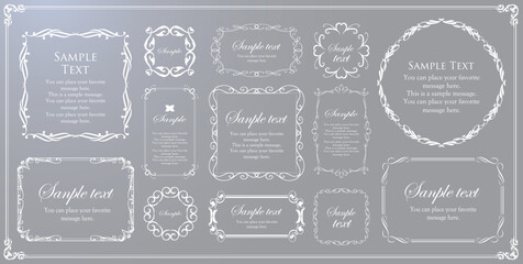 クリスマスのフレーム素材