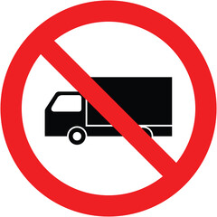 Forbidden Sign, No Truck