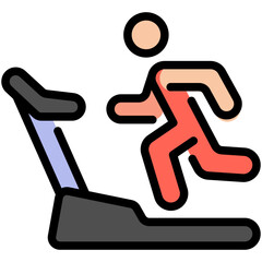 treadmill filled line icon