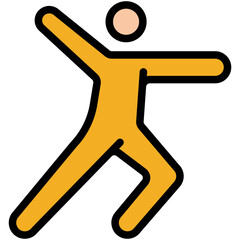 workout filled line icon