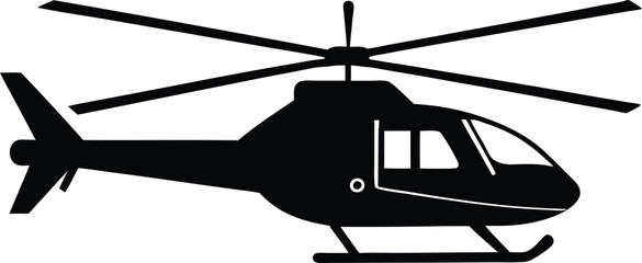 helicopter silhouette, helicopter icon vector black aircraft