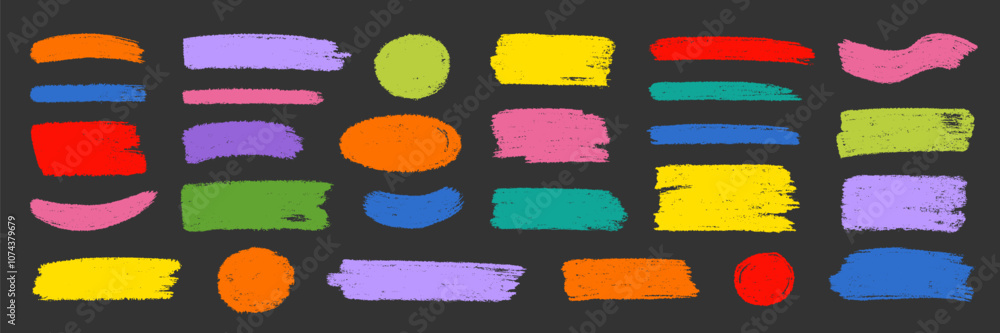 Aufkleber brush box paint background text banner. brush paint stroke for text box square frame. vector hand dr