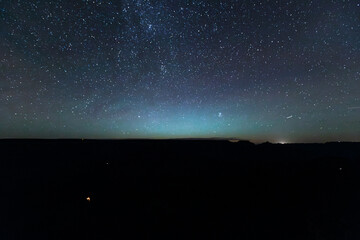 Night sky with millions of stars visible at Grand Canyon National Park, Arizona. High quality picture for download.