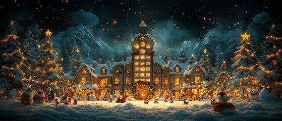 Enchanting Christmas Night Scene