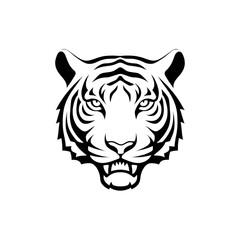 Fototapeta premium Fierce Tiger Head Logo – Bold Symbol of Power and Strength