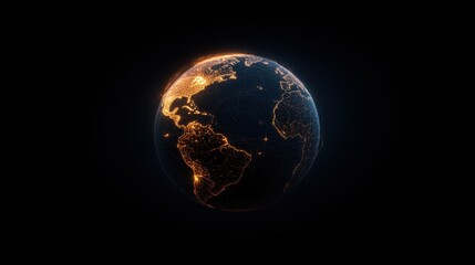 Explore the illuminated world a stunning visual of earth at night