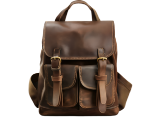 casual backpack on transparency and white background.