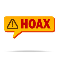 Hoax speech bubble sign vector isolated illustration