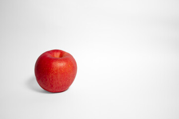Red apple on isolated white background