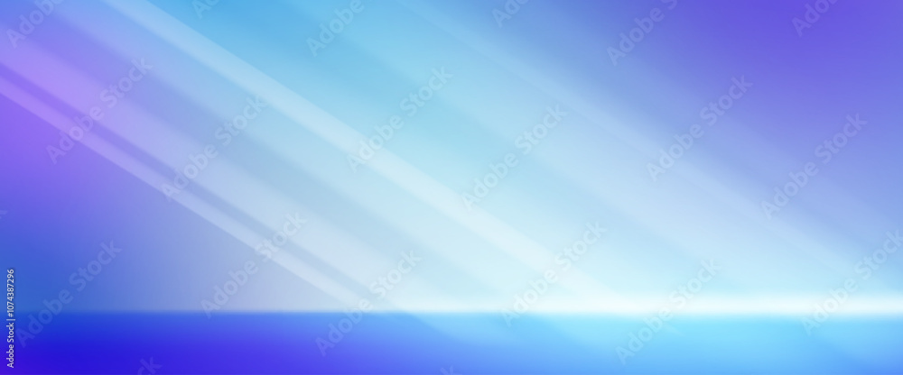 Poster smooth gradient background from deep blue to purple with soft light beams spreading across limbo stu
