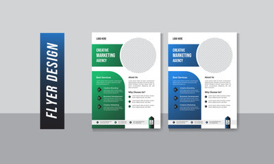 Professional  and simple business flyer design  with multiple color variation.
