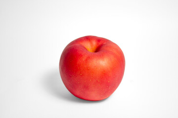 Red apple on isolated white background