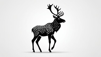 Obraz premium giraffe silhouette isolated on white