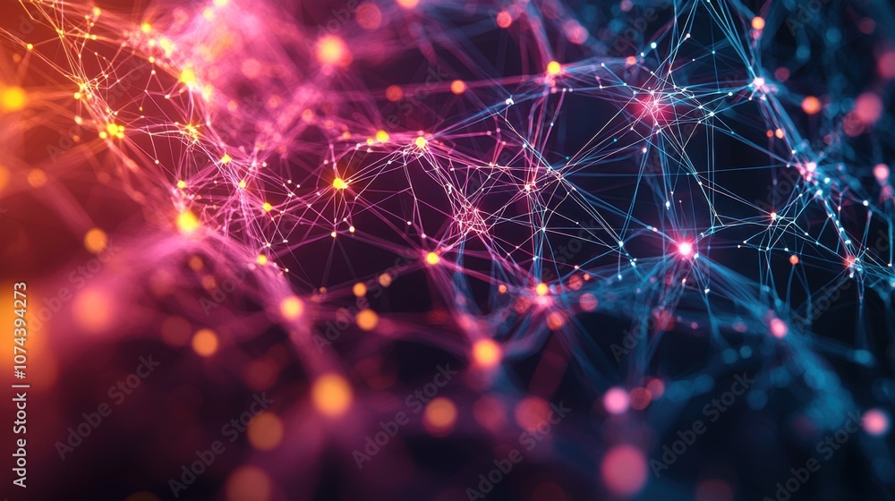 Poster abstract network connection digital data global communication technology background