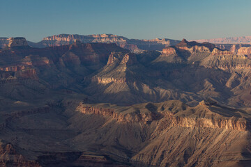 Golden hour at Grand Canyon National Park, Arizona. High quality picture for download.