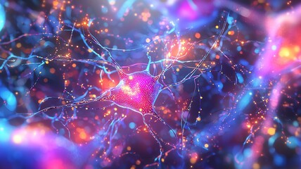 Obraz premium 細胞や神経のイメージ画像