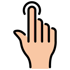 tap filled line icon