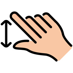 zoom in filled line icon