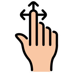 move filled line icon