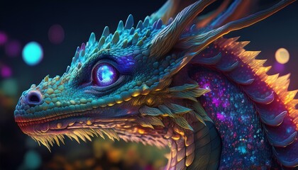 Obraz premium Microscopic dragon, portrait 