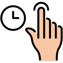 press filled line icon