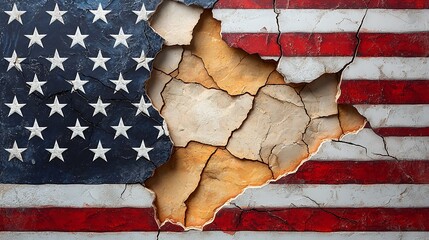 A digital illustration featuring a realistic and vibrant American flag background, with each star and stripe meticulously recreated to symbolize unity and patriotism.