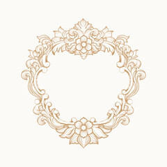 Vintage Frame Graphics Vector Art  Graphics ,Vintage hand drawn frame Royalty, Vintage, Beautiful Flowers, Frame, Royalty,Wedding Crest