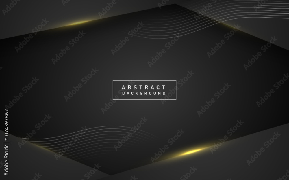 Poster abstract template black frame layout gradient background