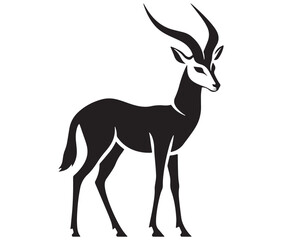 Fototapeta premium Silhouette of an antelope, Silhouette of a goat