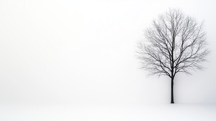 Obraz premium Detailed of tree on white background.