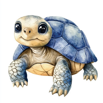 recommend clip art: cute Turtle watercolor clipart illustration isolated