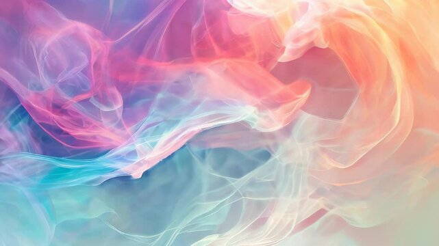 Vivid multicolored smoke swirls in a mesmerizing dance, creating a hypnotic abstract 4K motion background