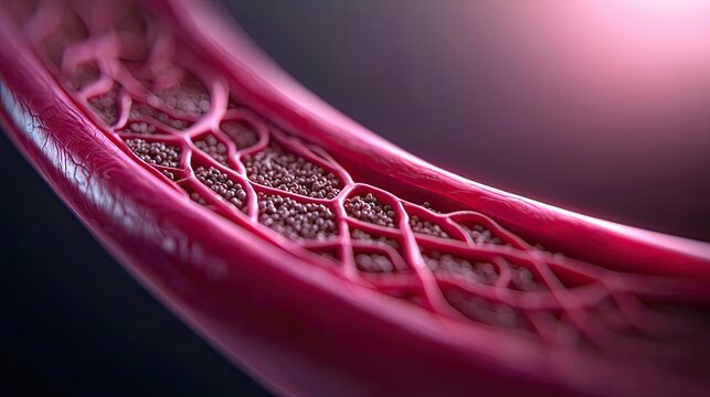 Detailed close-up of a biological structure, showcasing intricate design.
