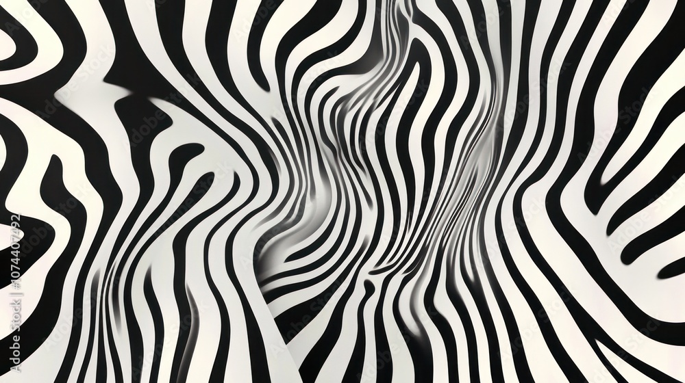 Poster abstract zebra pattern design