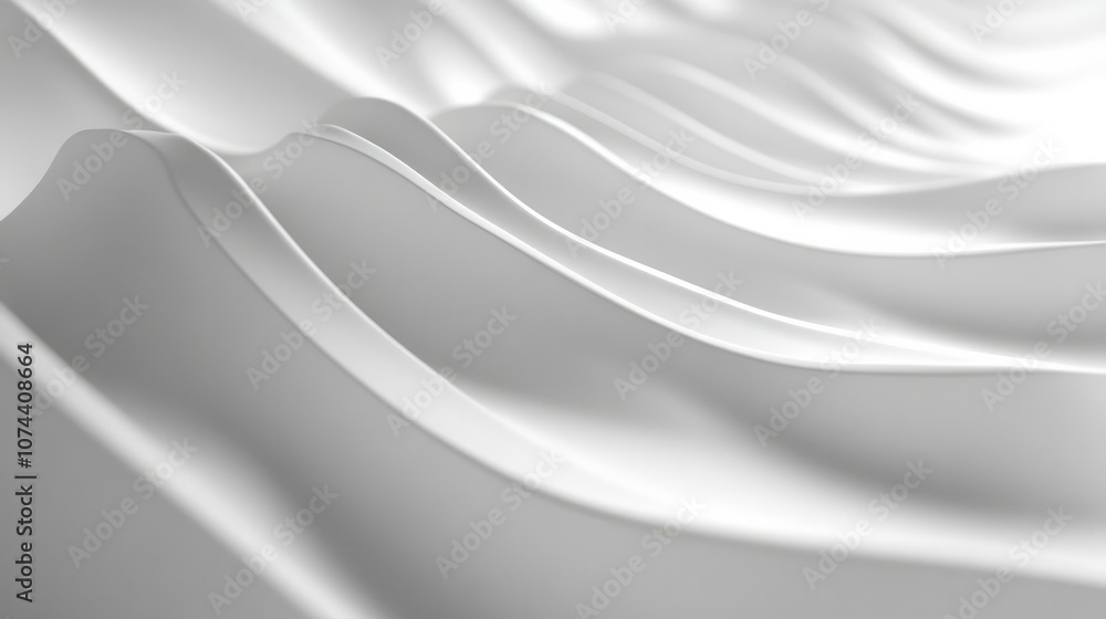 Poster clean 3d background for exhibitions, featuring smooth surfaces and subtle light, creating a refined 