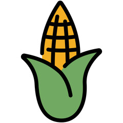 corn filled line icon