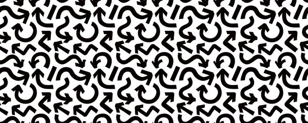 Arrow pattern marker bold style black color for decoration vector 10 eps