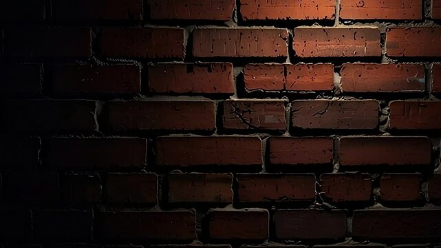 Dark brick wall texture animation background