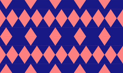 pink and blue background seamless geometric, blue pattern of up and down triangles block repeat arrow in blue replete image design for fabric printing, patter

