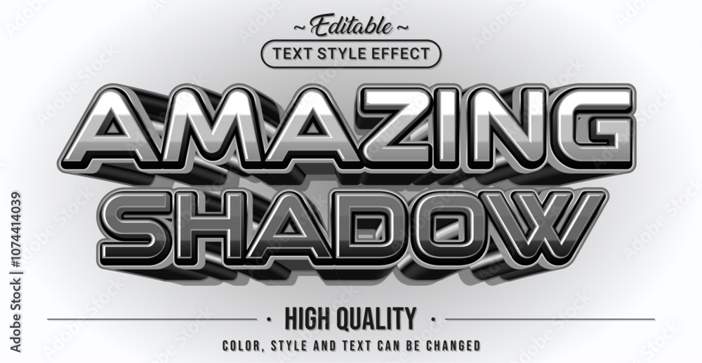 Poster Editable text style effect - Amazing Shadow text style theme.