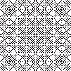 Seamless monochrome vector textures, black and white abstract geometric patterns with triangle, square and circle shapes. Design element for textile, print, fabric.