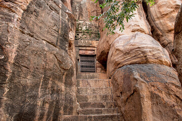 Steps towards the fort at Badami