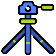 tripod filled line icon